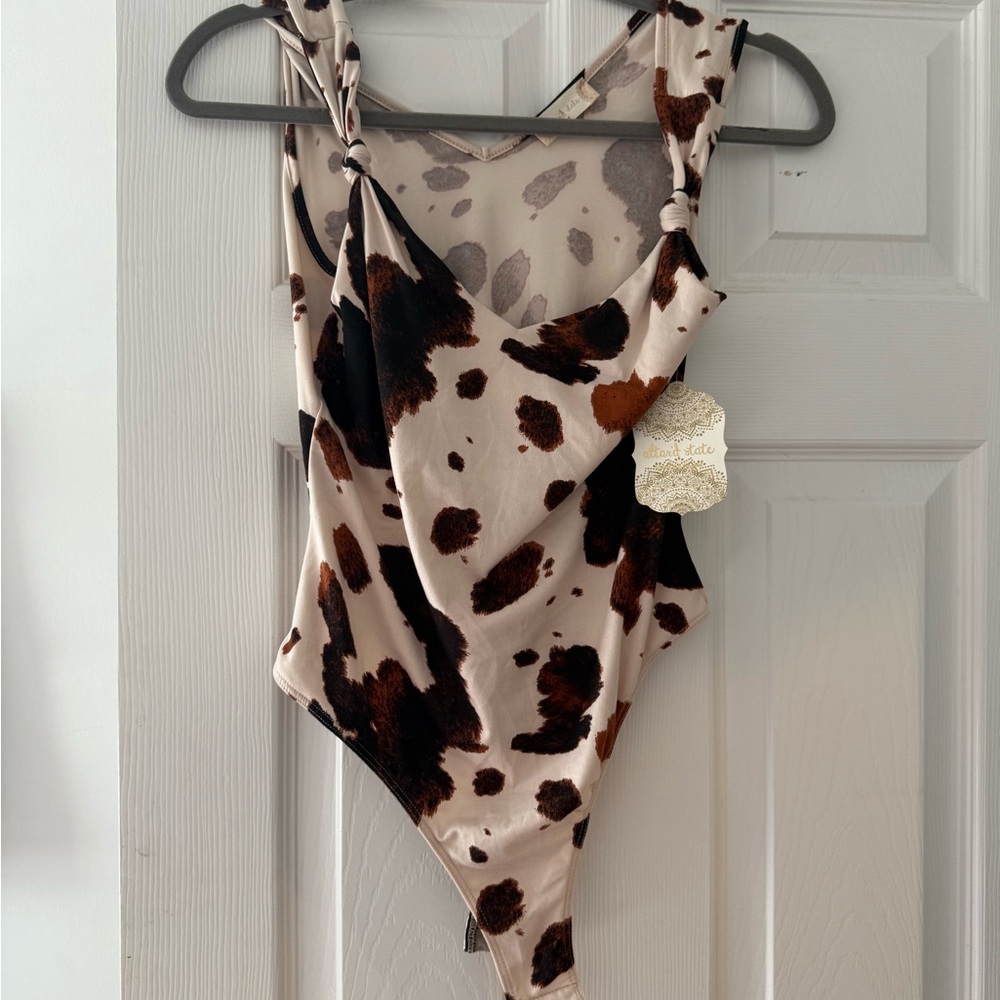 Altar'd State Chocolate and Cream Bodysuit